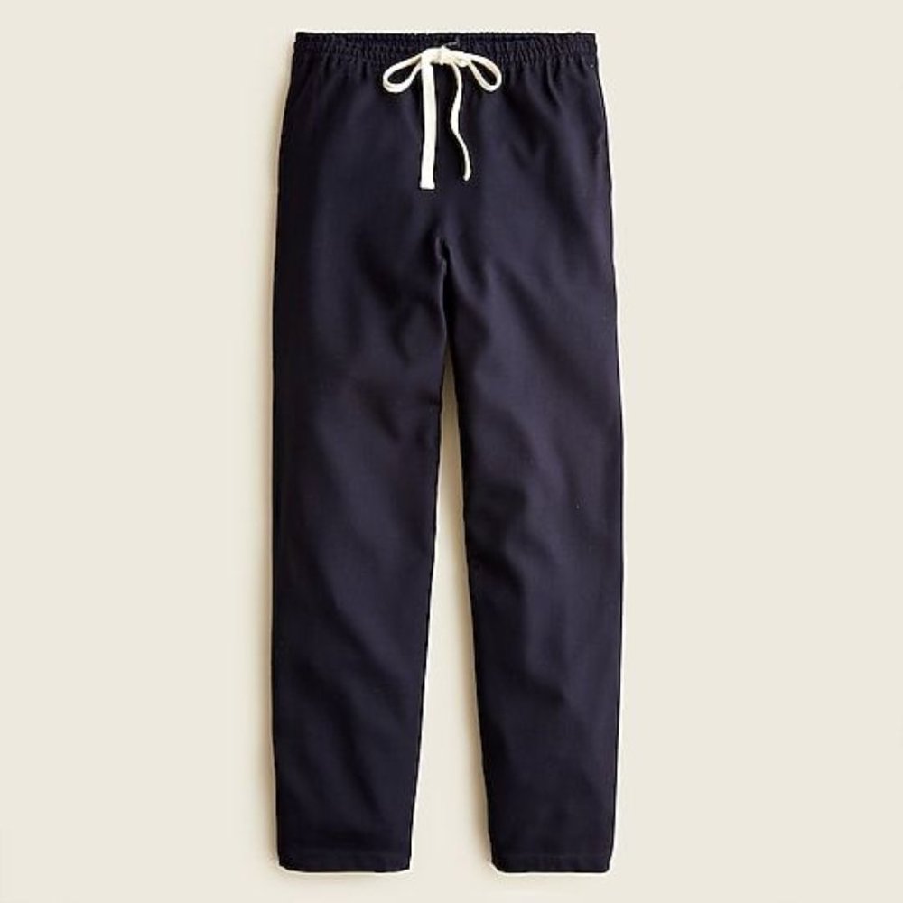 NWT J. CREW Tie-waist straight-leg pant in wool flannel